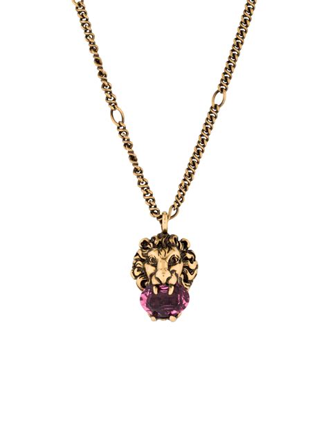 gucci lion jewelry|gucci necklace wolf.